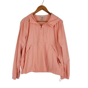 Avalanche 100% Nylon‎ Windbreaker Rain Jacket Peach Size Medium